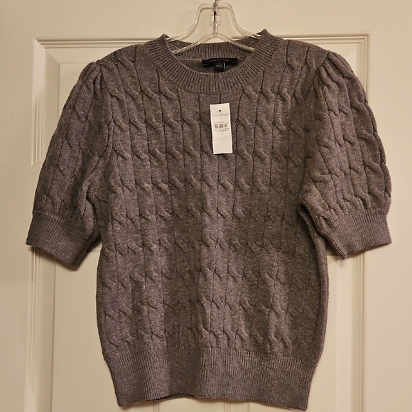 a new day Heather Gray Cable Knit Sweater